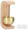 PATIKIL Campanello Negozianti, Campanello Porta in Legno con Campanelli Appesi Magnetici Campanello Metallo Adesivo per Apertura Porta Attività Commerciali Decorazione, Beige, Forma a C