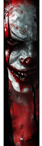 Sons of Battery Horror Clown - Battery E-Bike Akkufolie zum Zuschneiden – Schutzfolie für Akkuabdeckung und Unterrohr, Schwarz/Weiß, 48 × 12 cm