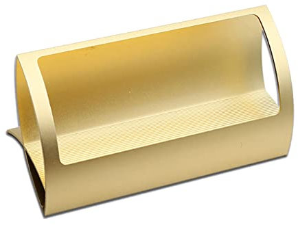 Wdfnexalai Porte-cartes de visite élégant en alliage d'aluminium pour bureau en forme de Q Doré