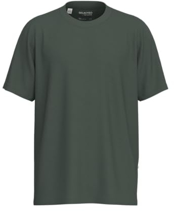 SELECTED FEMME Herren Slhaspen Ss O-Neck Tee Noos, Deep Forest, XL EU