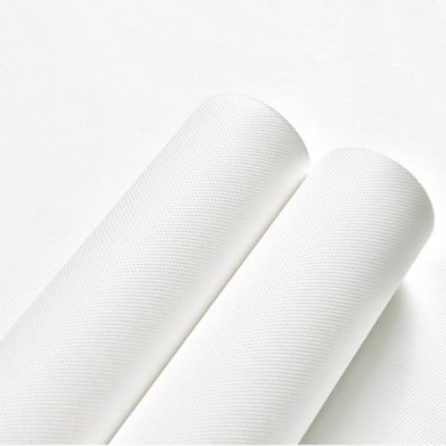 GIBZ Tapete Selbstklebend Wasserdicht Abwaschbare Tapete Einfarbig Vliestapete Küche Modern Klebefolie Möbel für Wohnzimmer Schlafzimmer Weiß 0.53x9.5m