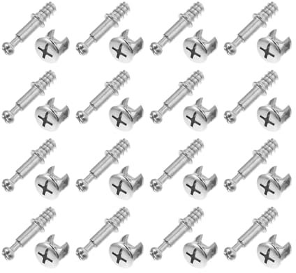 PrecisionFix 50 Set Di Dadi Pre-inseriti 2 In 1 For Camma For Mobili Con Viti A Tassello E Dado Pre-inserito For Il Collegamento Di Mobili