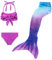 𝙈eerjung𝙛rauen𝙛losse, 𝙈eerjung𝙛rauen𝙛losse Mädchen Mit Bikini Set schwimm𝙛lossen kinder 𝙈eerjung𝙛rau 𝙈eerjung𝙛rauen Badeanzug 𝙈ono𝙛losse Bikinis Badekleid Badebekleidung 8-9 Jahre