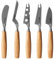 Boska Amigo - Juego de cuchillos para queso (tamaño pequeño, 5 cuchillos pequeños, para cualquier tipo de queso, mango ergonómico, acero inoxidable de alta calidad, madera de haya, antiadherente, con