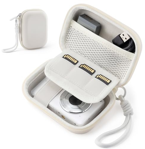 TYSORETY Digitalkamera Tasche Kompatibel mit CAMKORY/Kodak PIXPRO/Lecran/VAHOIALD/Canon IXUS 285 HS, Kleine Reisekameras Aufbewahrungshalter mit Netztasche für Zubehör SD-Karte
