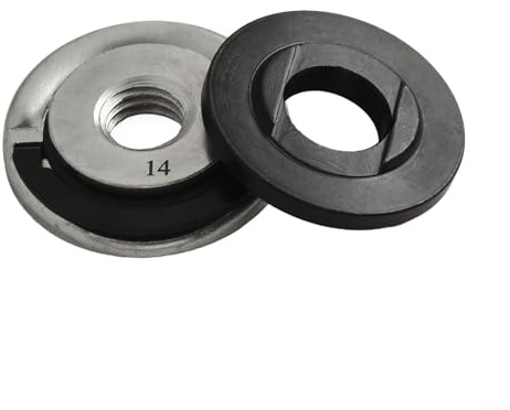 M14 Winkelschleifer-Sicherungsplattenfutter-Set mit Schnellspannmutter und unterer Druckplatte, 2-teiliger selbstsichernder Flansch für Schneid- und Schleifwerkzeuge, kompatibel mit 115 mm bis 230 mm