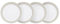 Denby 375041104 Natural Canvas Plate Set, Cream, Medium, Set of 4