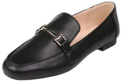 Feversole Women's Fashion Trim Deco Loafer Slippers,Pantoufles Trim Deco pour Femmes à la Mode