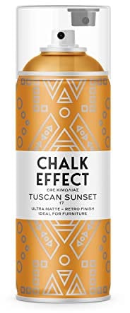CL COSMOS LAC Kreidefarbe Spray Chalk Effect - hochwertige chalky Kreidesprühfarbe Farbspray - Spray Paint Farbe (Tuscan Sunset)
