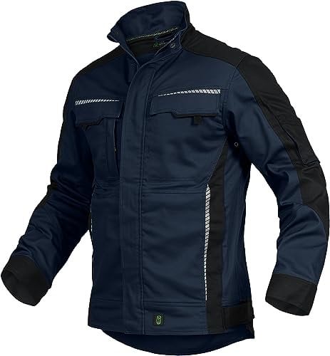 Flex-Line Herren Arbeitsjacke Bundjacke (L, Marine/Schwarz)