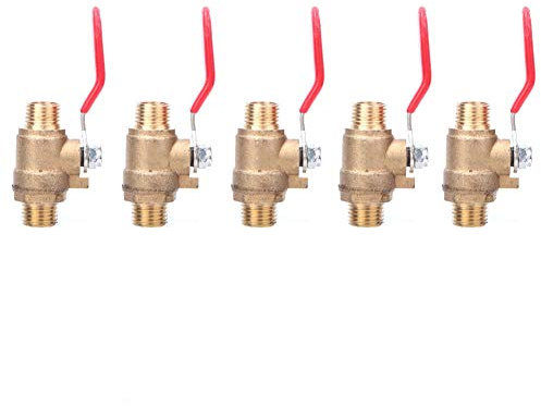 5 Stücke Kugelhahn G1/4 Doppel Außengewinde Verdickt Messing Ventil luftkompressor Industriehydraulik Pneumatik Sanitär Schlauch Schlauch Kompressor Zubehör