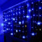 Klighten Blau LED Lichterkette Vorhang Leuchtvorhang 3.5M Mit 8 Modi Lichtervorhang Romantisch Licht Schnur String Fairy Lights für Weihnachts- und Winter- Dekoration