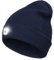 Rechargeable LED Lighted Beanie, Perfect Dad Gifts in Christmas, Stocking Fillers Cap with Light Hands Free Head Torch Unisex Winter Warm Knit Beanie Navy Blue