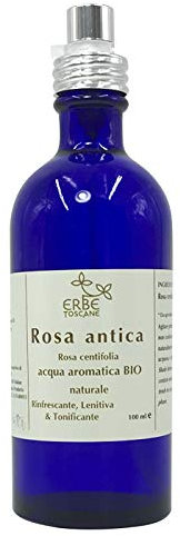Eau aromatique bio rose antique - Hydrolate rafraîchissante, apaisante, apaisante, pur concentré de nature - Herbes toscane (100 ml)