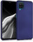 kwmobile Case kompatibel mit Samsung Galaxy A12 Hülle - Schutzhülle aus Silikon metallisch schimmernd - Handyhülle Metallic Blau