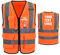 AYKRM 21 couleurs gillet orange securité logo Fermeture à glissière avec poches LOGO Gilet de sécurité réfléchissant haute visibilité personnalisé Gilet de sécurité EN20471 de classe 2