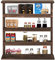 UNHO Mensola Porta spezie per cucina Portaspezie da appendere Portaspezie legno ripiani 4, mensole da muro design decorazione esposizone salvaspazio mensole Cucina Soggiorno marrone 10x53x60cm