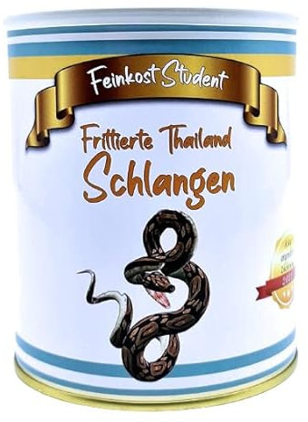 Frittierte Thailand Schlangen aus der Dose, Scherzarktikel, Lustige Geschenkidee, Party-Brüller, Spaßgeschenk, Halloween, Geburtstagsgeschenk