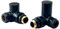 UKDD® - Válvula redonda negra para radiadores y toalleros adecuados para la instalación de tu toallero térmico o radiador en tu sistema de calefacción central, válvulas negras (válvulas negras de