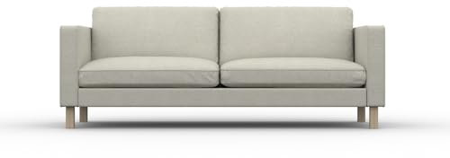 comfortly Ersatzbezug für 3-Sitzer-Sofas, handgefertigt, kompatibel mit Karlstad-Couch – nur Bezüge (strapazierfähig, cremefarben)