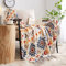 CASAAGUSTO Boho-Überwurf mit Quaste, bunt, dekorativ, Bedruckte Flanell-Decke für Stuhl, Bett, Sofa, Couch (50 x 60 cm, bunt)