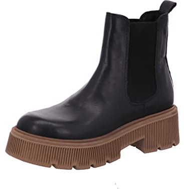 Mjus Damen Chelsea Boots BOMBACOLOR schwarz/Hellbraun 40
