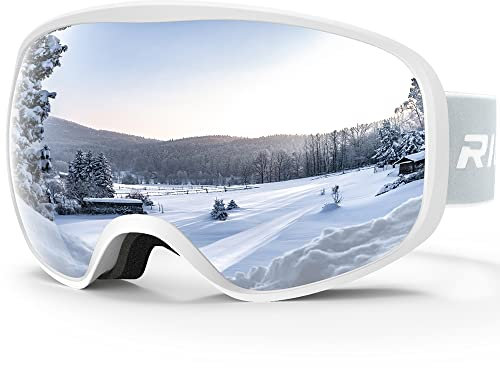 RIOROO Skibrille, Snowboard Brille für Brillenträger Herren Damen Erwachsene Jugendliche Doppel-Objektiv 105% UV-Schutz Kompatibler Helm Anti Fog Skibrillen für Skifahren Motorrad Fahrrad Skaten