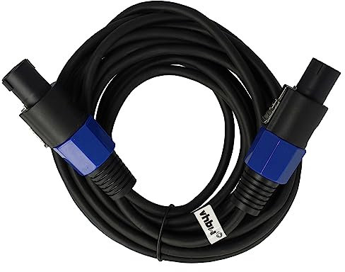 vhbw PA-Verbindungskabel für alle Bassmodule kompatibel mit Speakon-Stecker - Audiokabel, 5 m, Schwarz