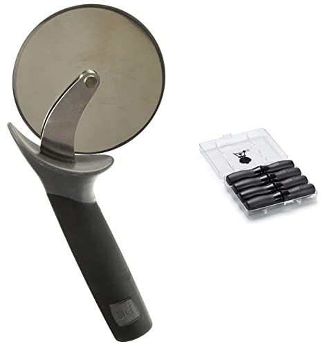 Weber 6690 Original Pizzaschneider, Pizzaroller, Pizzamesser, ergonomischer Griff & 6489 Maiskolbenhalter-Set, 8 Stück, Picknick, Grillen, Gartenparty