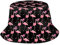 QQIAEJIA Flamingo Palmblätter Blumen Fischerhüte Mode Sonnenmütze Leicht Casual Breite Krempe Fischerhut für Damen und Herren, Flamingo-b7, One size