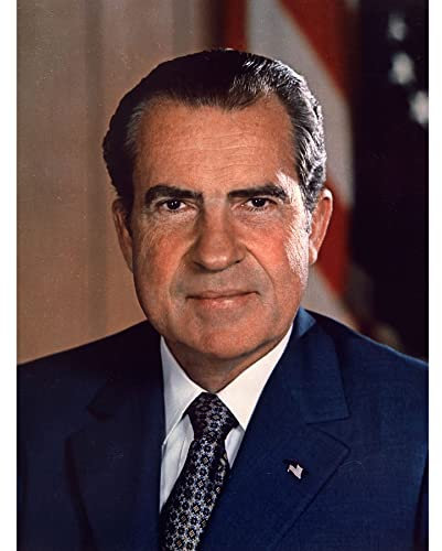 Artery8 US President Richard Nixon Portrait Photo Art Print Canvas Premium Wall Decor Poster Mural