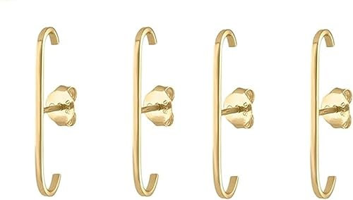 EXQST 2 Paar Wrap Ohrläppchen Ohrstecker Minimalistische Hosenträger Ohrmanschette Ohrringe Trendy Cubic Zirkonia Ohrringe Neue Minimalistische Hosenträger Ohrmanschette Ohrringe Geschenk für Sie