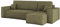 Kaiser Möbel, Ecksofa mit schlaffunktion, mit Bettkasten, Schlafsofa Best, Designer Sofa, Modern Design Couch, Polsterecke, Freistehend, Dicker Cord, Olive Rechts