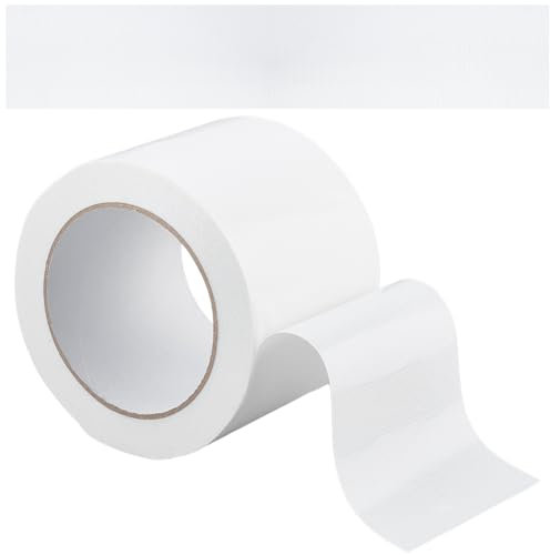 GORGECRAFT 20m X 80mm Buchbinde-Reparaturband Weißes Gewebeband Selbstklebendes Klebeband Sicheres Tuch Bibliothek Buchnahtversiegelung Scharnier-Bastelband Für Gurtbandreparatur Tarnfarbe