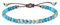 Uwiyo Edelstein Armband Damen, 4mm verstellbar Edelstein Armband Handgefertigt String Naturstein Armbänder Yoga Armbänder Geschenk für Geburtstag, Jahrestag, Weihnachten (Azurblau)