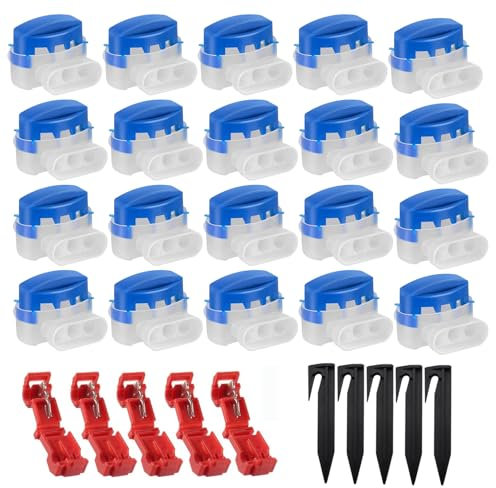 Emwel 30 Stück Mähroboter Kabelverbinder für Mähroboter, Wasserdicht Anschlussklemmen Kabelklemmen, Verbindungsklemmen Kabel für Rasenroboter Rasenmäher Automower Garten Outdoor