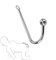 Buttplug Anus Analhaken BDSM Anal Hook mit Rund Edelstahl Stahl Analplug Buttplug Anal Butt Plug Bondage Stahl Anal Hook Anal Haken Masturbation für Männer Frauen BDSM Sex Fesseln Metall Analhaken