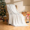 MIULEE Couverture 125x150 cm, Couverture Polaire Super Douce, Laine Synthétique De Haute Qualité, Chaude Et Confortable, Couvre-Lit Et Housse De Canapé, Blanc