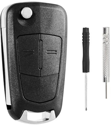 Getyjoe 2 Tasti Guscio per Chiave Telecomando Auto Guscio Cover Chiave Telecomando con Lama e Accessorio di Smontaggio Compatibile per Opel Adam Astra Corsa Mokka Insignia Meriva Zafira Vauxhall