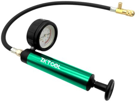 ZKTOOL Kit testeur de pression de réservoir de radiateur moteur, kit de test de fuite de réservoir d'eau, détecteur de fuite de liquide de refroidissement, outil de remplissage d'échappement de type