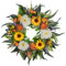 Frühlingskranz, Sonnenblumenkranz, Sommerkranz für Haustür, 40 cm Eukalyptus Sommer -Türkranz, Dekorationstür Girlande für Wohnkultur
