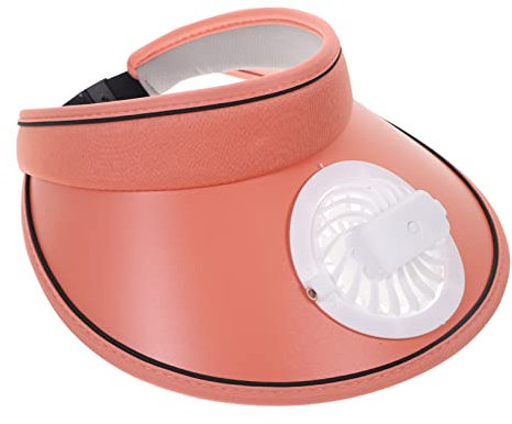 JEWEDECO Usb Rechargeable Electric Fan Sun Hat Wide Brim Uv Visor for Beach Outdoor Activities Breathable Open-top Design for