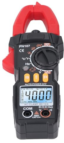 Digitaler Zangen-Multimeter-Tester, 600 V, 5999 Zähler, Spannung, Strom, Widerstand, Kapazität, Tester, Spannung, Induktion und LED-Taschenlampe für Elektriker und Profis