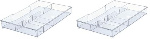 Leitz Schubladeneinsatz Cube und WOW Schubladenboxen, Einsatz für Schubladen, Transparent, 52150002 (Packung mit 2)
