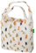 ECO CHIC Lightweight Foldable Reusable Shopping Bag Water Resistant Tote Bag (Beloved Cats Beige)