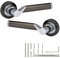 XFORT Enterprise Lever on Rose Door Handles, Internal Door Handle Sets, Lever Latch Door Handle, Interior Door Handles for Home & Office – Polished Chrome/Polished Black Nickel Dual Finish