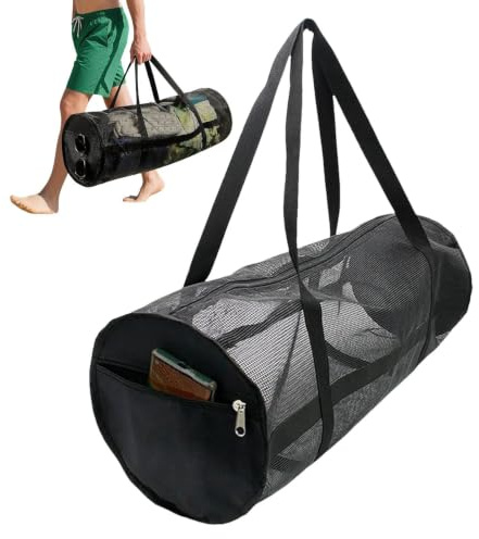 Generisch Tauchtasche, faltbar, Netz-Schnorcheltasche, 70 x 28 x 28 cm, atmungsaktive Aufbewahrung, große Kapazität, Sportausrüstungsträger für Schwimmen, Tauchen, Fitnessstudio, Reisen und Wäsche