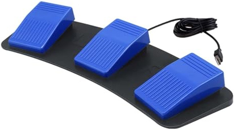 USB Triple Foot Switch Pedals PC Gaming Video Game Club Home Replaces 3 Keys