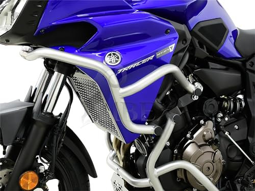 Yamaha MT-07 Tracer BJ 2016-17 Sturzbügel Schutzbügel Sturzschutz Verkleidung Crash Bars silber IBEX