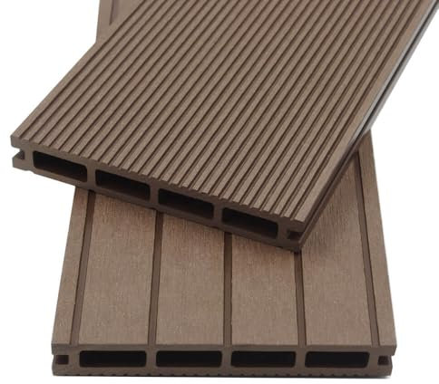 Home Deluxe - WPC Terrassendielen SAMANA - Dunkelbraun, 30m² - Inkl. Unterkonstruktion und kompl. Zubehör I Terrassenboden Poolumrandung Balkonbelag